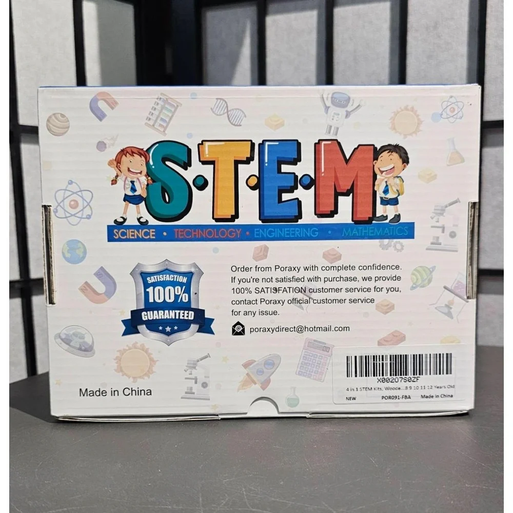 PORAXY STEM Kit Kids Ages 8-12 Multicolor DIY Educational Building Learning Toys